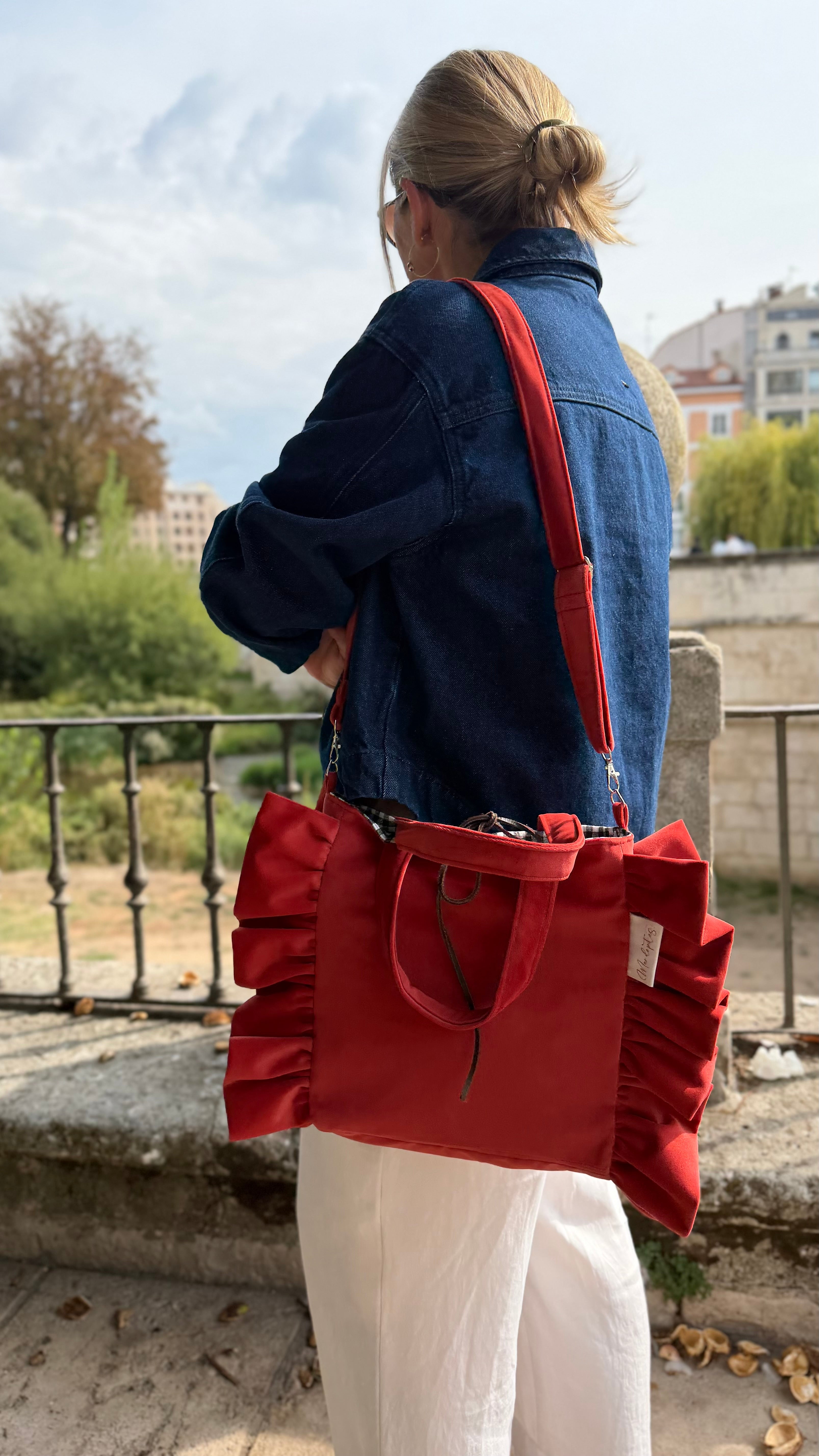 Poniente small terciopelo rojo